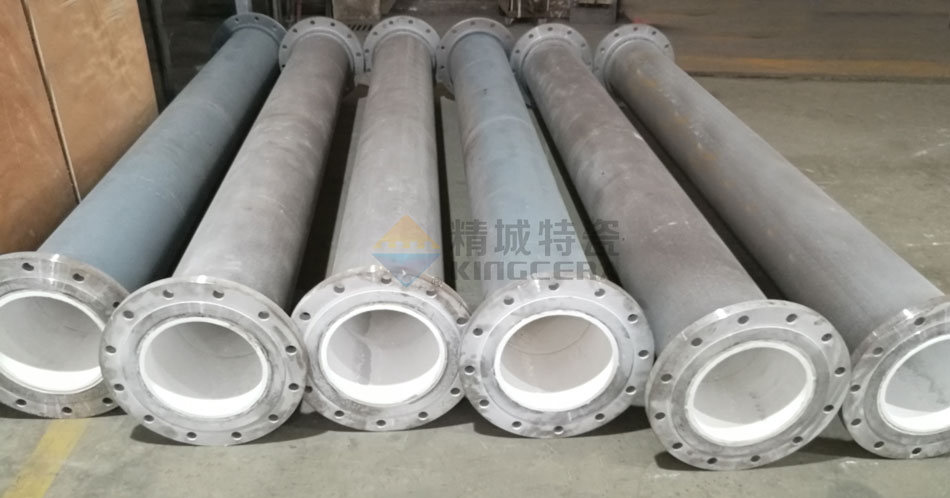 一體成型耐磨陶瓷管 一體成型耐磨陶瓷管